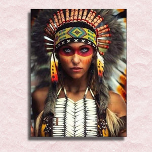Native American Girl Canvas - Paint by numbers