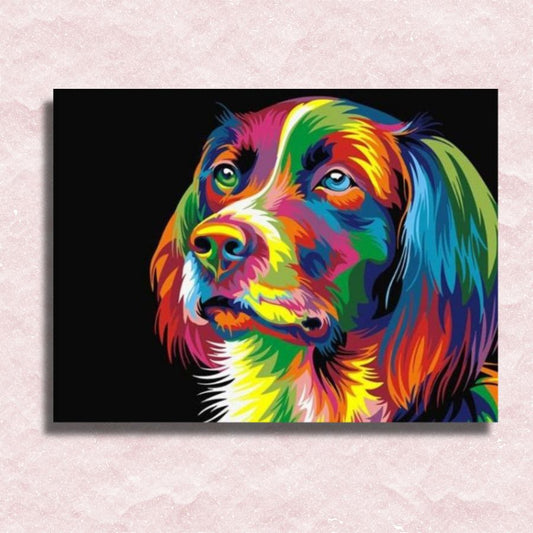 Neon Dog Canvas - Paint by numbers