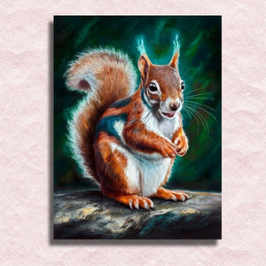Neon Squirrel Canvas - Paint by numbers
