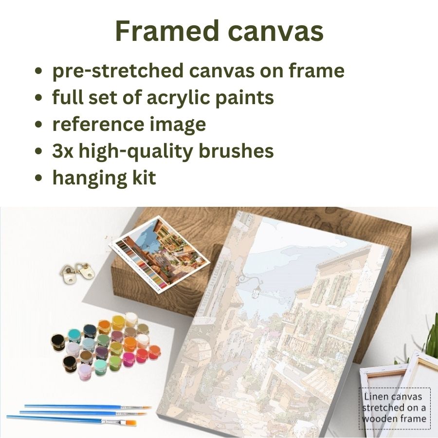 Painting by numbers shop - framed canvas