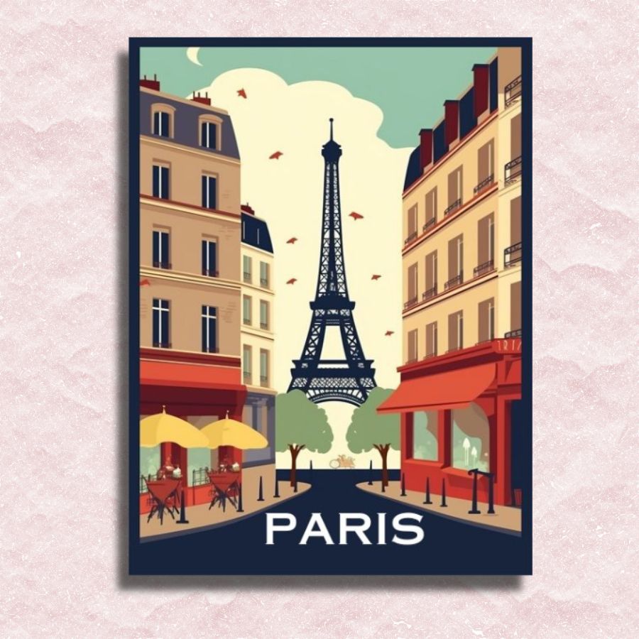 Paris Poster Canvas - Paint by numbers