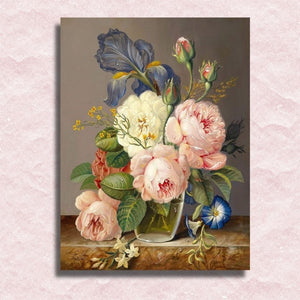 Peony Still Life Canvas - Paint by numbers