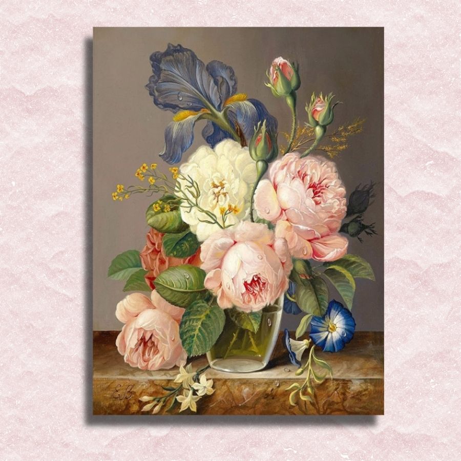 Peony Still Life Canvas - Paint by numbers