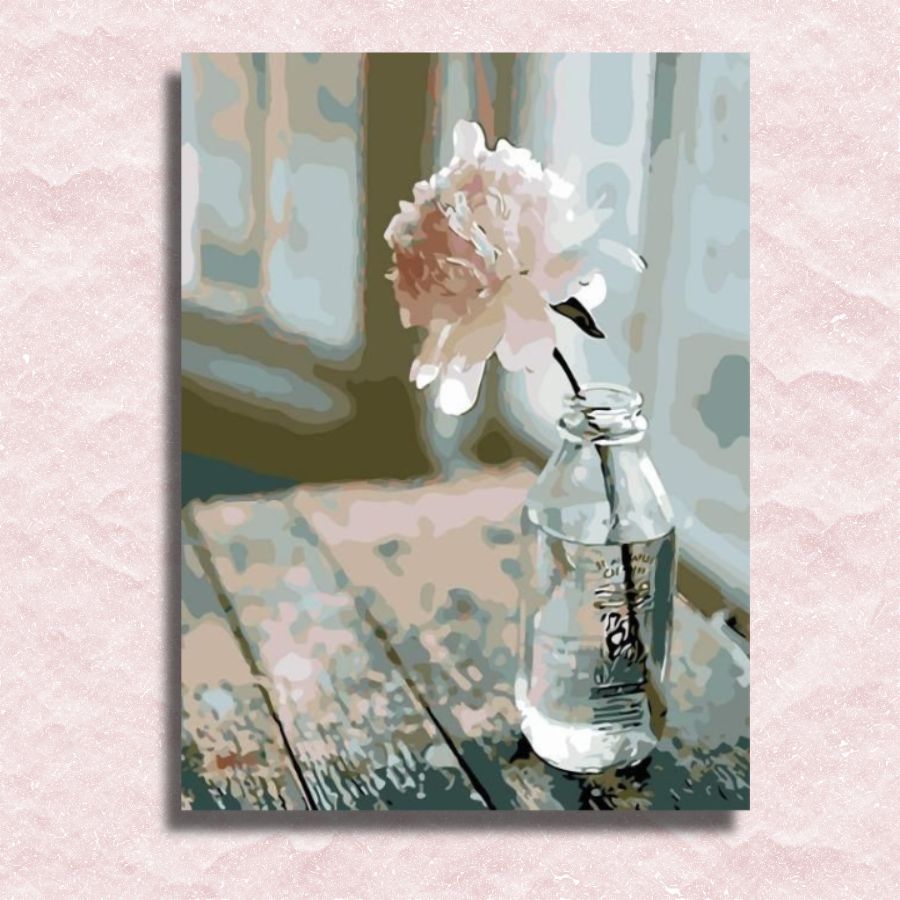 Peony in Vase Canvas - Paint by numbers