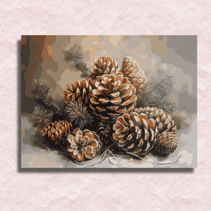 Pine Cones Canvas - Paint by numbers