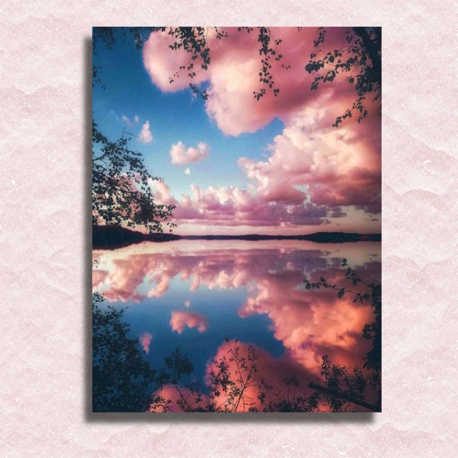 Pink Clouds Canvas - Paint by numbers