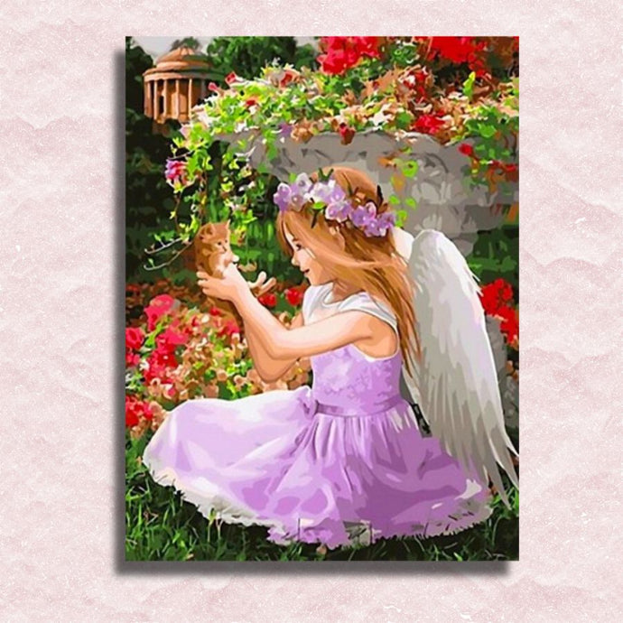 Purple Little Angel Canvas - Paint by numbers