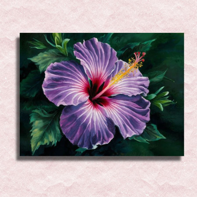 Purple Hibiscus Canvas - Paint by numbers