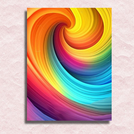 Rainbow Swirl Canvas - Paint by numbers