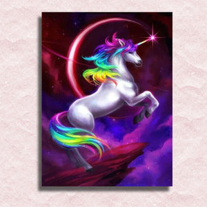 Rainbow Unicorn Painting Canvas - Paint by numbers