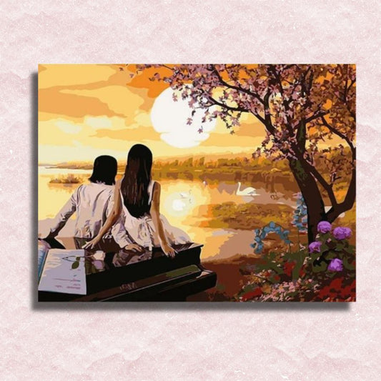 Romantic Sunset Canvas - Painting by numbers shop