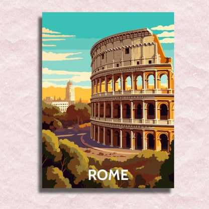 Rome Poster Canvas - Paint by numbers