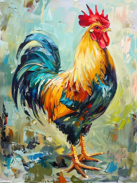 Rooster - Paint by numbers