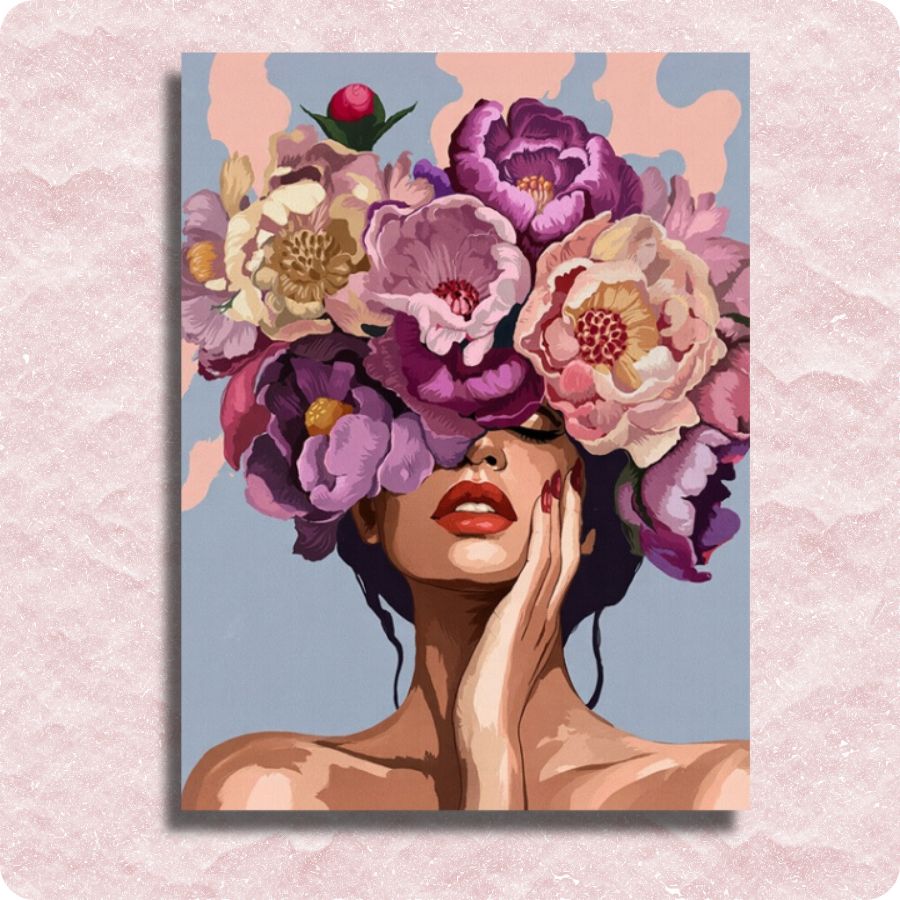 She Blooms in Silence Canvas - Paint by numbers