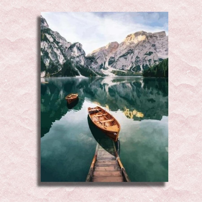 Snow Mountain Lake Canvas - Paint by numbers