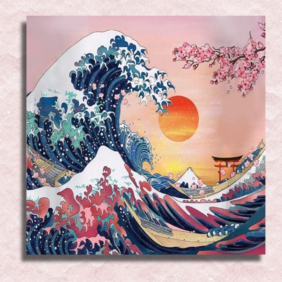 Spring Wave off Kanagawa - Paint by Numbers Kit