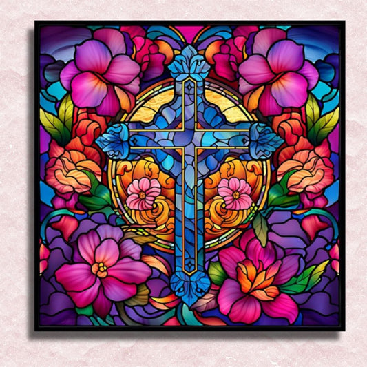 Stained Glass Sanctuary Canvas - Paint by numbers