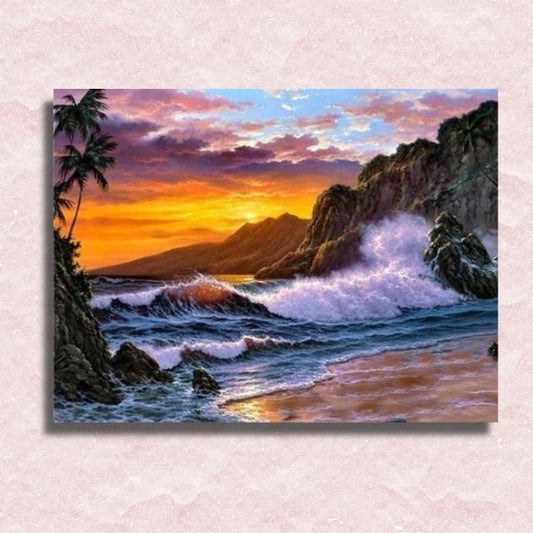 Sunset Waves Canvas - Paint by numbers