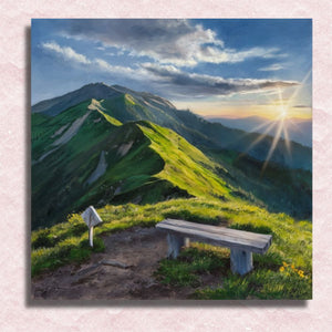 Viewpoint in the Mountains Canvas - Paint by numbers