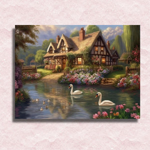 Village House Canvas - Paint by numbers