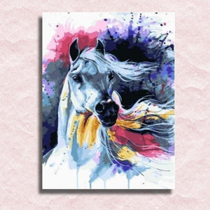 Watercolor Horse Canvas - Paint by numbers