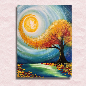 Whirl of Leaves Canvas - Paint by numbers