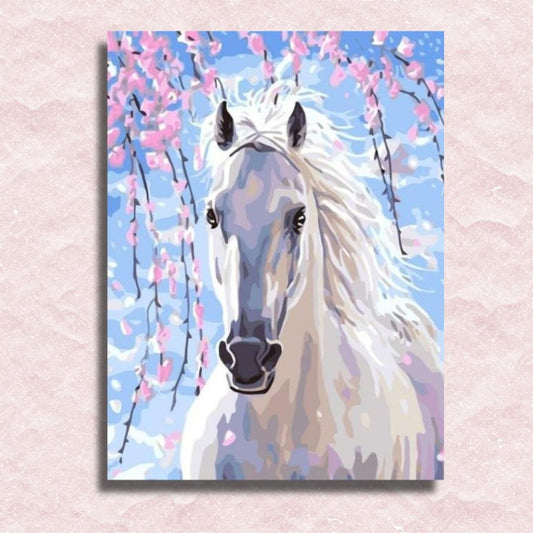 White Horse Canvas - Paint by numbers