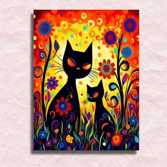 Wonderful Cat World Canvas - Paint by numbers