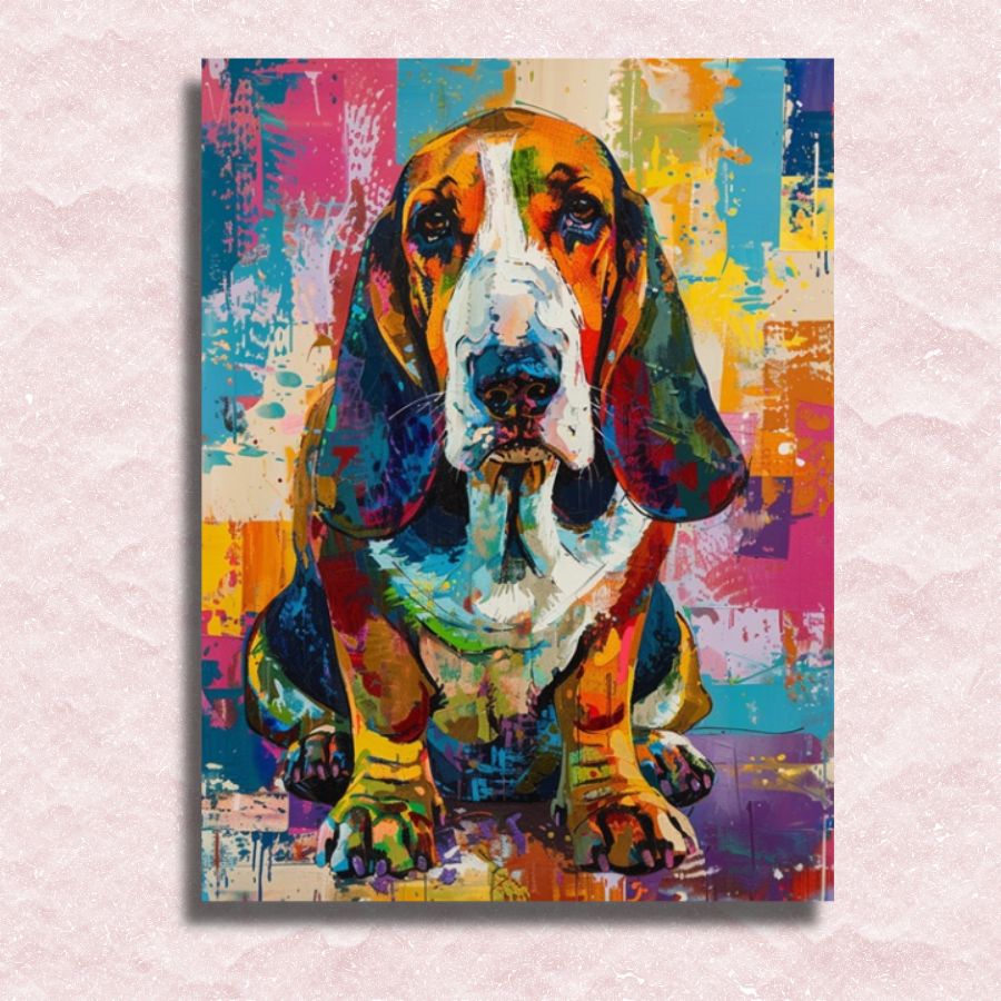 Abstract Basset Canvas - Paint by numbers Kit