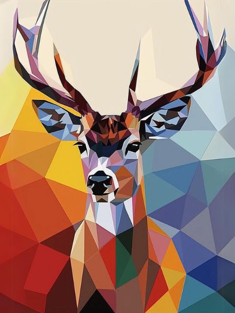 Abstract Deer - Paint by numbers
