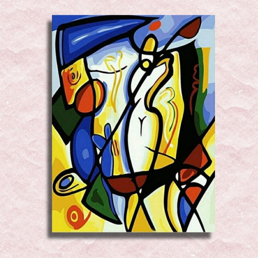 Abstract Mosaic Figure Canvas - Paint by numbers