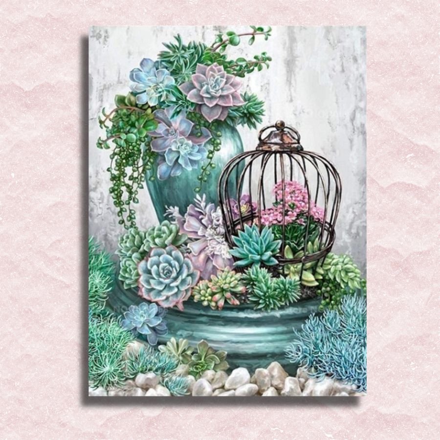 Adorable Succulents Canvas - Paint by numbers