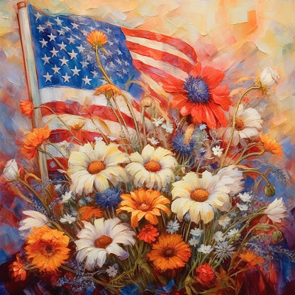 American Flowers - Paint by numbers