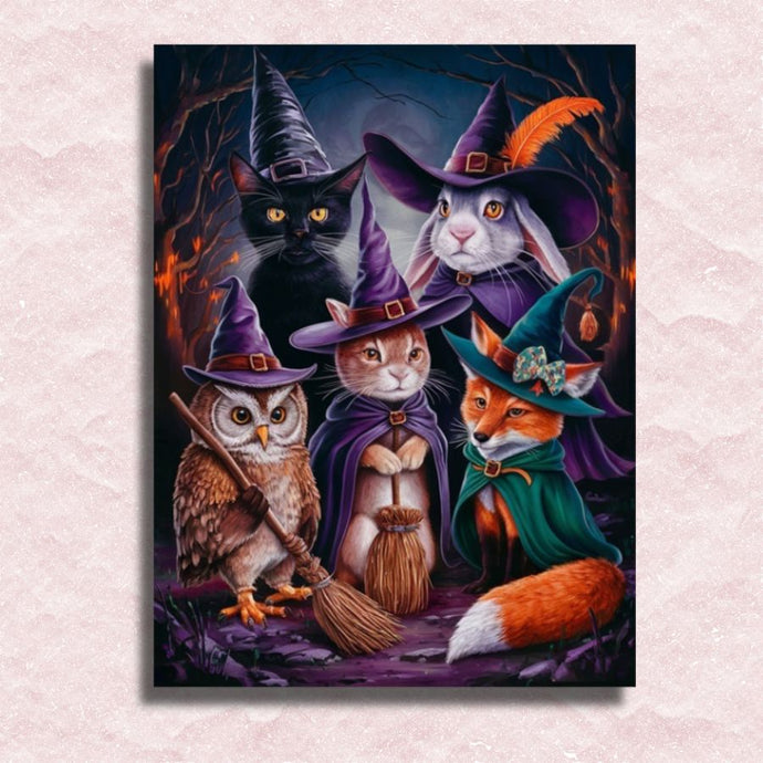 Animal Witches Canvas - Paint by numbers
