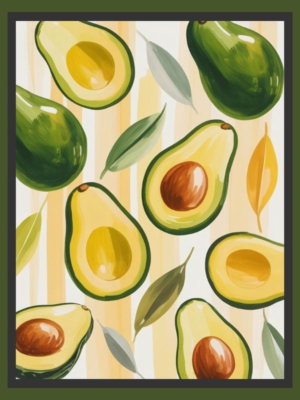 Avocado - mini paint by numbers