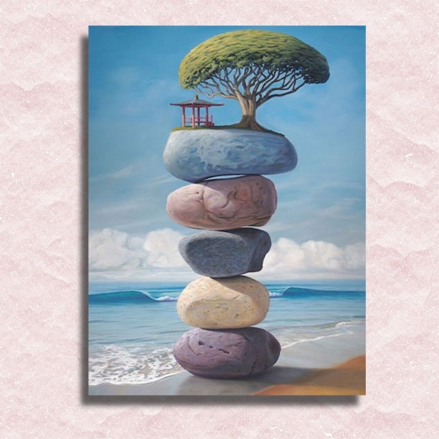 Baobab on Rocks Canvas - Paint by numbers
