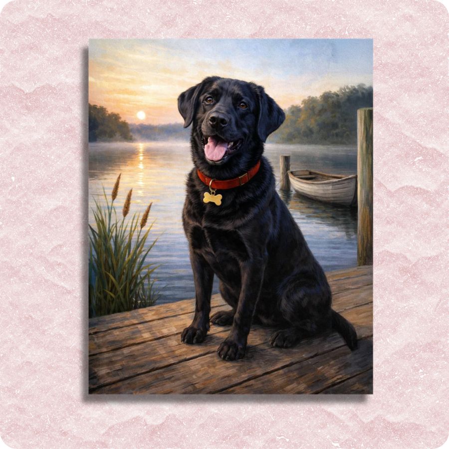Black Lab Paint by Numbers