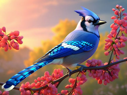 Blue Jay - Paint by numbers