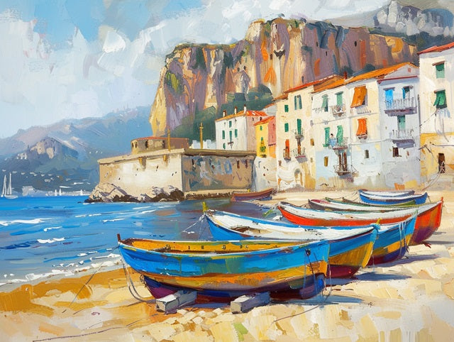 Boats at Bay - Paint by numbers
