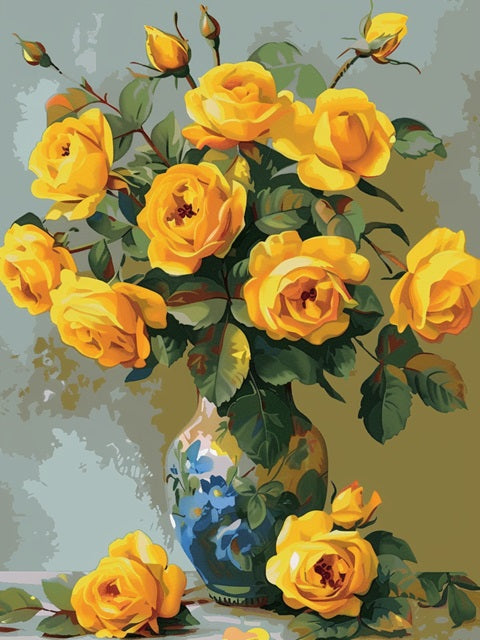 Bunch of Yellow Flowers - Painting by numbers shop