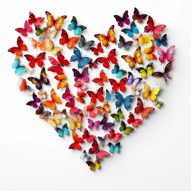 Butterfly Heart - Paint by numbers