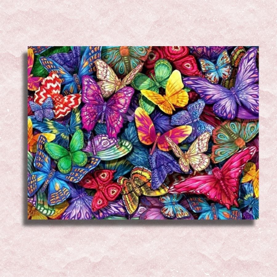 Butterfly Mosaic Canvas - Paint by numbers