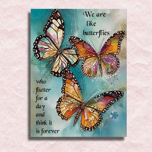 Butterfly Quote Canvas - Paint by numbers