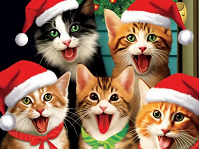Christmas Cats - Paint by numbers