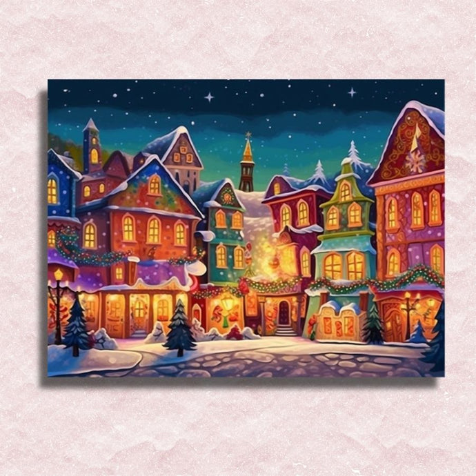 Christmas Town Canvas - Paint by numbers