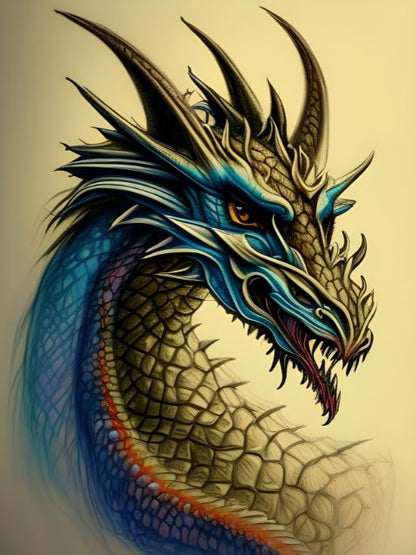 Chromatic Wyrm - Paint by numbers