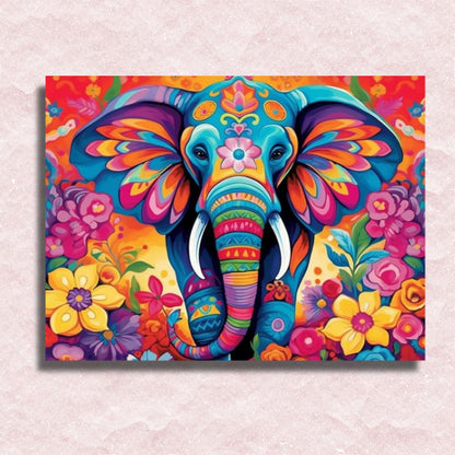 Colorful Elephant Canvas - Paint by numbers