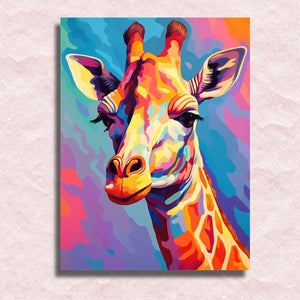 Colorful Giraffe Canvas - Paint by numbers