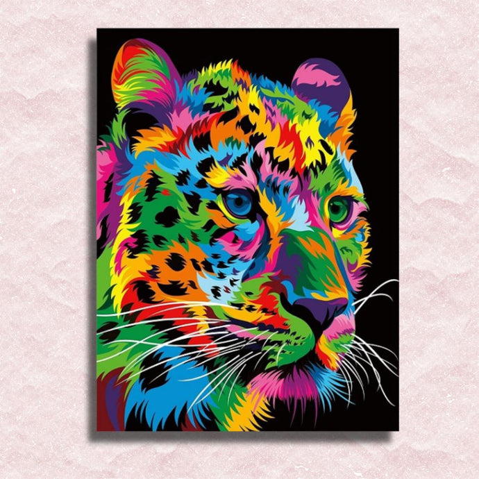 Colorful Leopard Canvas - Paint by numbers