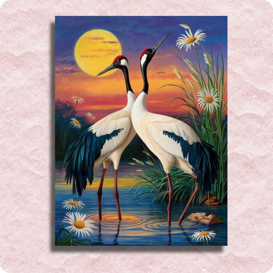 Cranes Canvas - Paint by numbers